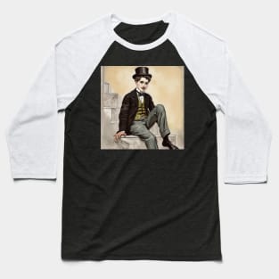 Charlie Chaplin drawing Baseball T-Shirt